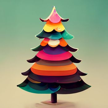 Christmas tree with decorations and gift boxes. Holiday background. Merry Christmas and Happy New Year.