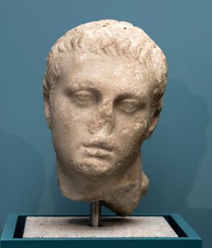 Sculpture bust of Ptolemy III in Berlin museum