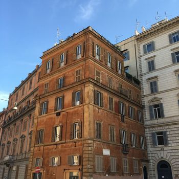 Buildings in the city streets of rome italy