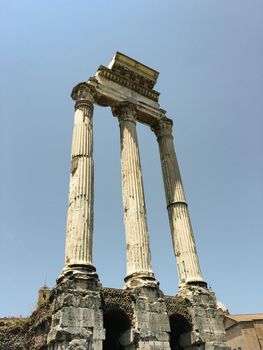 rome italy colliseum ruins of amphiteature and architecture