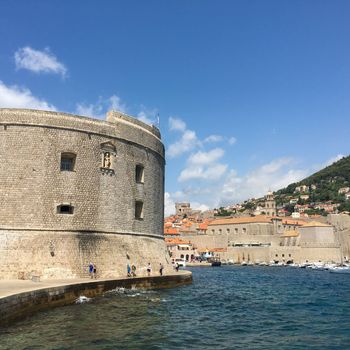 Views over the city of Dubrovnik Croatia in a european summer in game of thrones territory.
