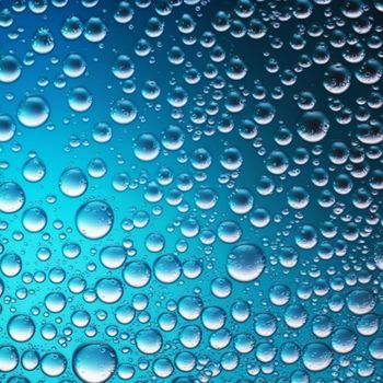 Realistic image of raindrops or vapor trough window glass.