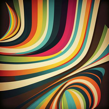 Artistic abstract artwork bright stripe pattern design with stripes and lines.