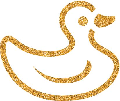 Gold Glitter Icon - Rubber duck