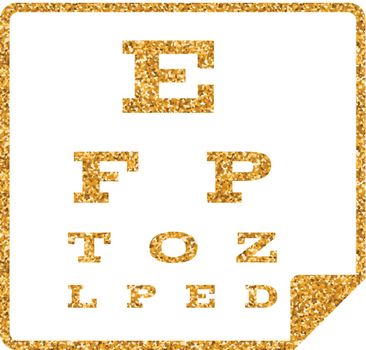 Gold Glitter Icon - Eye test page