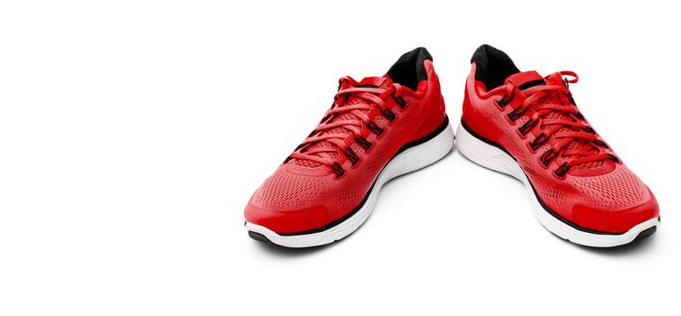 Red running shoes