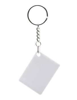 Rectangular key holder with metal ring