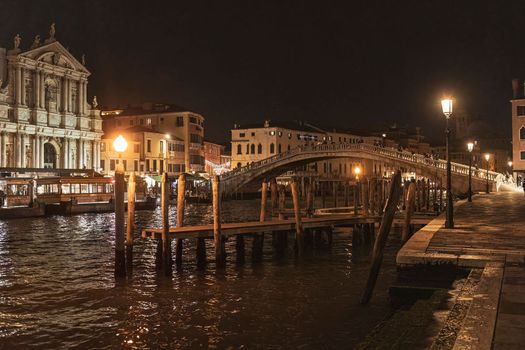 Venice landscape at dusk and night time