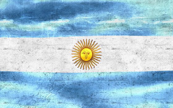 Argentina flag - realistic waving fabric flag