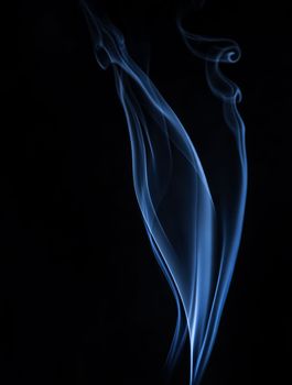Black Background with Blue Smoke