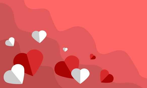 Hearts, abstract background, vector. 