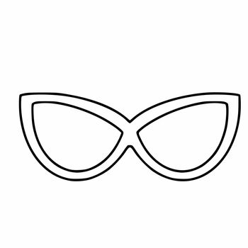 Doodle-style sunglasses. Fashionable glasses for vision.