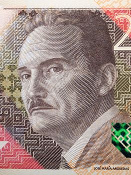 Jose Maria Arguedas a portrait from Peruvian money