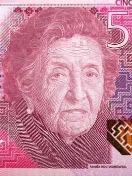 Maria Rostworowski a portrait from Peruvian money