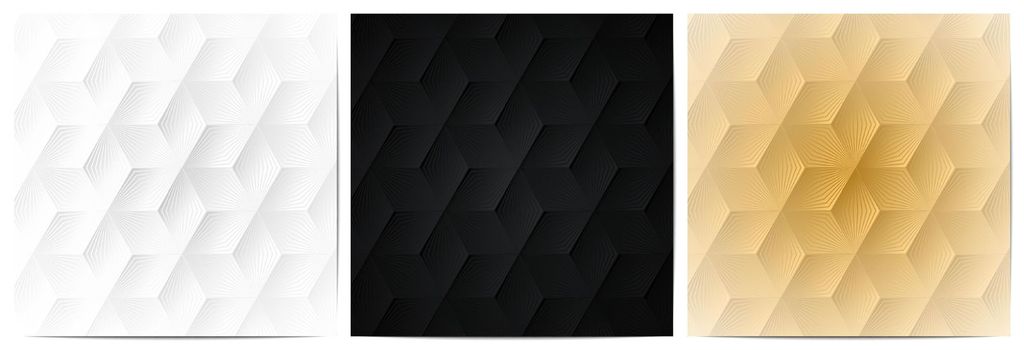  Geometric pattern with striped wavy lines polygonal shape 