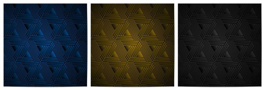 Geometric pattern with stripes triangle shape dark background   
