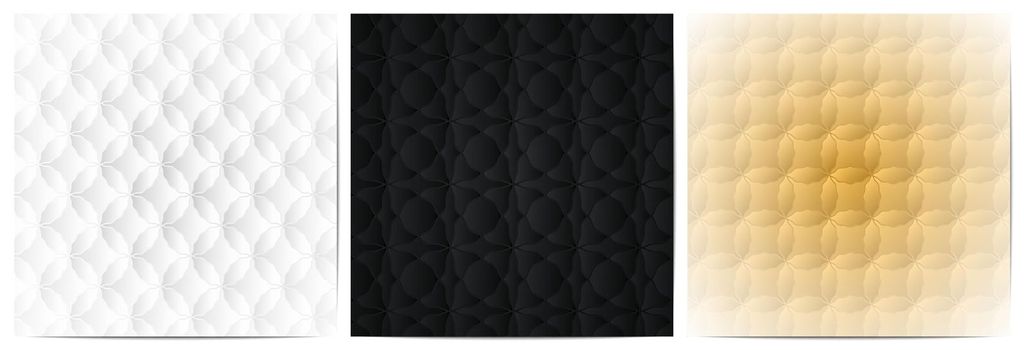  Set of circle lines wave pattern luxury background