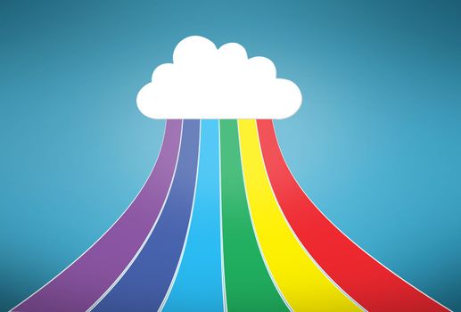 Cloud pride. Conceptual image representing modern cloud computing.