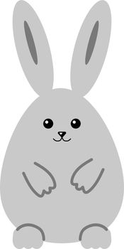 Gray rabbit, vector. 