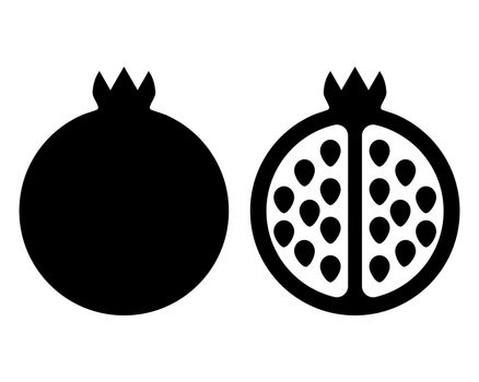 Pomegranate, vector icon. 