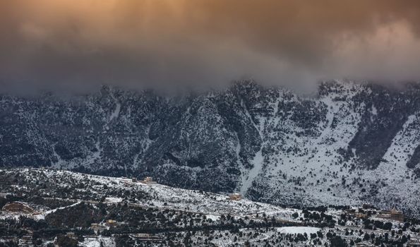Peaceful Winter Mountains of Lebanon