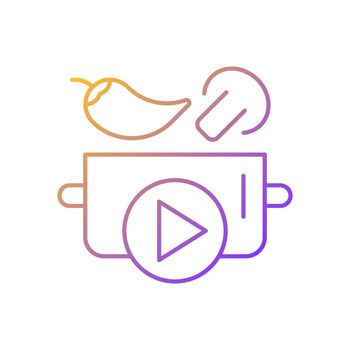 Cookery show gradient linear vector icon