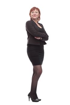 in full growth. attractive woman in business attire