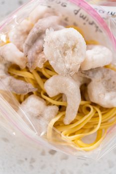 Frozen shrimp scampi meal prep