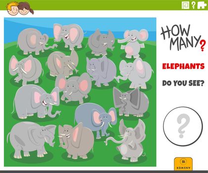 counting cartoon elephants animals educational game