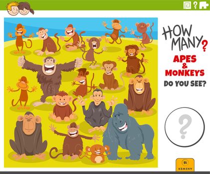 counting cartoon monkeys and apes counting game