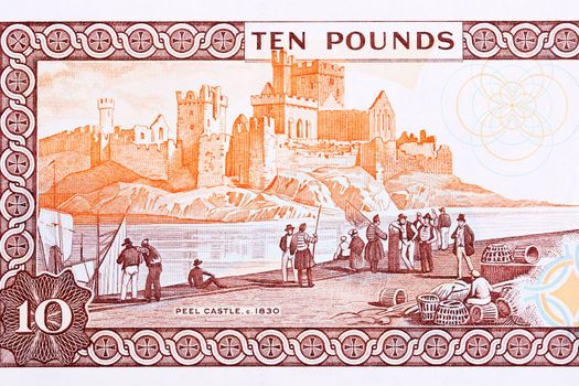 Peel Castle from Isle of Man money