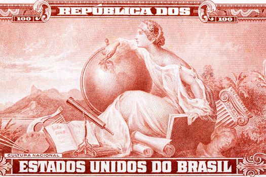 Allegory of National Culture from old Brazilian money