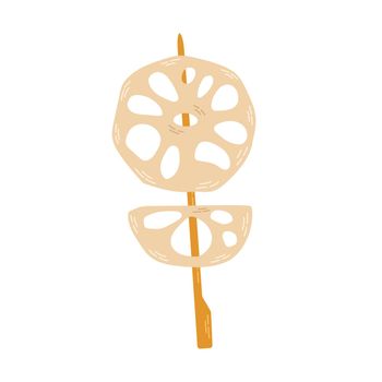 Asian Yakitori Skewer with lotus root, for asian fast food and take out restaurants