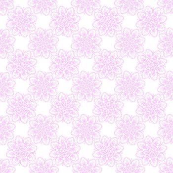 Abstract pink seamless pattern with mandala ornament