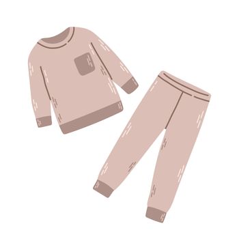 Sleepwear for boys pajama, nightgown, sleep suit, isolated vector eps 10
