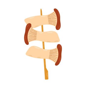 Asian Yakitori Skewer with eringi mushroom, for asian fast food and take out restaurants