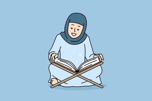 Arabic woman read Koran