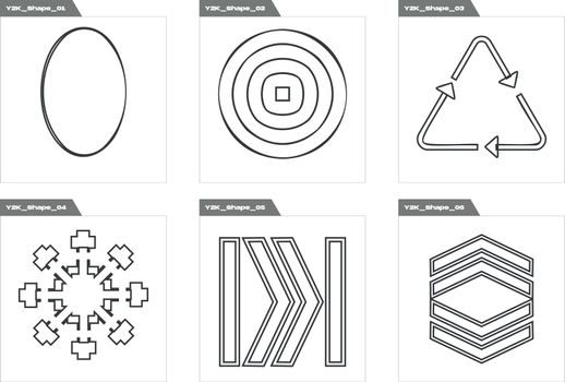 Vector Graphic Assets Set. Extraordinary Graphic Assets. Elements for graphic decoration.