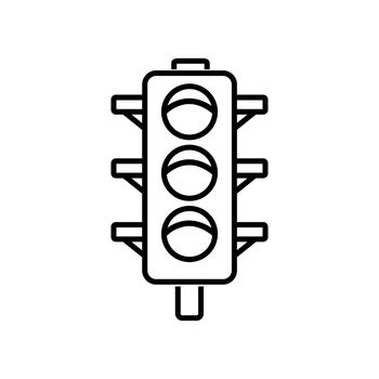 Traffic light icon. Stoplight symbol. Traffic light icon vector symbol illustration