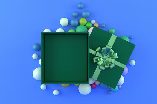 3d  illustration of the gift box for the new year holidays and Christmas