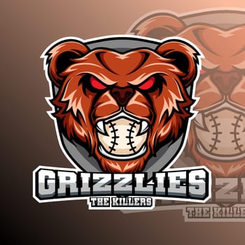 Grizzlies the killers Baseball Logo Team Badge