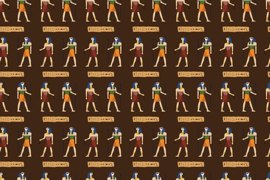 Ancient Egyptian Seamless Pattern
