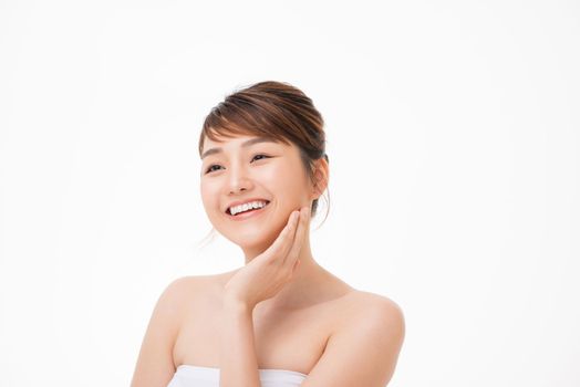 asian beautiful girl with pretty smile on her face. Beauty clinic skincare spa and surgery concept