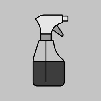 Cleaning spray bottle vector grayscale icon