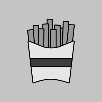 French fries vector icon. Fast food sign