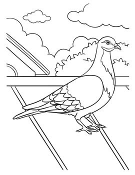 Pigeon Coloring Page for Kids