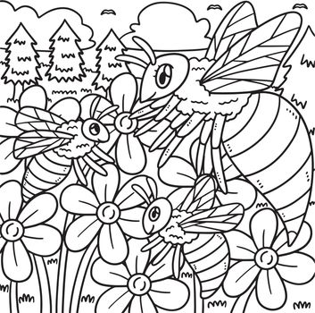 Queen Bee and Baby Bee Coloring Page for Kids