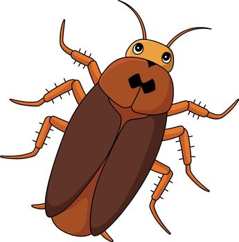 Cockroach Animal Cartoon Colored Clipart