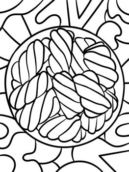 Marshmallow Sweet Food Coloring Page for Kids