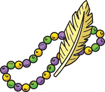 Necklace Feather Cartoon Colored Clipart
